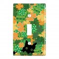 St Patrick S Day Black Cat Shamrock Plastic Wall Decor Toggle Light Switch Plate Cover 