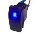 12v 20 Amp Blue Light Rocker Switch Kit 3 Pin On Off Spst Panel Mount For Cars Boats And Motorcycles 5 Pack