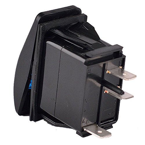 12v 20 Amp Blue Light Rocker Switch Kit 3 Pin On Off Spst Panel Mount For Cars Boats And Motorcycles 5 Pack