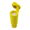 Leviton 29w47 30-amp 125-volt Industrial Grade Locking Connector Grounding Wetguard Yellow 