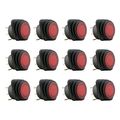 12pc Ols 12v Dc 25 Amp On Off Rocker Switch Ip65 Waterproof 3p Spst Red Led Indicator 