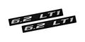 2x Pair Set 6 Lt1 Silver On Black Highly Polished Real Aluminum Emblems Of 2