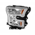 Chrome Housing Oe-style Headlight Headlamp Assembly For 2015-2017 Ford F150 Pickup Truck Halogen Model Passenger Side 