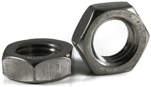 Hex Jam Nuts A2 Stainless Steel M12 X 1 75 19mm Flats By 5 7mm Thick 250 Pieces Silver Color