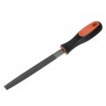 Uxcell 2pcs Double Cut Grade High Carbon Hardened Steel Half Round File With Rubber Hand Grip Handle 6-inch