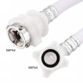 Uxcell Automatic Washing Machine Inlet Hose Water Pipe Pvc 2m Bsp3 4 Washer Connector Explosion Proof White