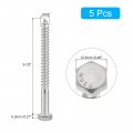 Uxcell Hex Head Lag Screws Bolts 5pcs 5 16 X 3-1 2 304 Stainless Steel Partial Thread Wood