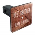 Personalized Custom 1 Line Best Brother Tow Trailer Hitch Cover Plug Insert