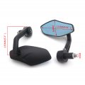 Smt-polygon Shape Mirrors With Light Blue Glasses Black Compatible Suzuki Kawasaki Harley Any 7 8 Or 1 Diameter Handles See