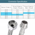 Uxcell 20 Inch Long Faucet Supply Line Connector G1 2 Female Compression Thread X G3 8 Male Straight 304 Stainless Steel Water