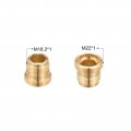 Uxcell Faucet Adapter 2pcs M18 2mmx5mm Male Thread To M22mmx5mm Brass Tap Aerator Connector For Kitchen Bathroom Sink