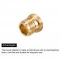Uxcell Faucet Adapter 2pcs M18 2mmx5mm Male Thread To M22mmx5mm Brass Tap Aerator Connector For Kitchen Bathroom Sink