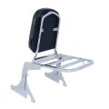 Tcmt Chrome Backrest Sissy Bar Luggage Rack Fits For Kawasaki Vulcan Vn 400 800 1995-2012