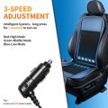 De Home Cooling Car Seat Cushion- Storage Pockets-10fans 3 Adjustable Temperature 12v System- 15s Cool Down Fast For Summer