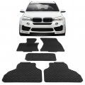 Custom Fit Floor Mats For Bmw F15 X5 2014-2018 Latex Rubber All Seasons Weather Interior Heavy Duty Carpets Black Full Set