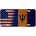 Aluminum License Plate Flag Of Barbados Barbadian Bricks Usa 