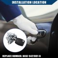Hihaha Ignition Lock Cylinder With Keys For Ford Fiesta 2011-2019 Switch Durable Metal 2 Pcs Silver Tone