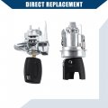 Hihaha Ignition Lock Cylinder With Keys For Ford Fiesta 2011-2019 Switch Durable Metal 2 Pcs Silver Tone