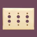 Switchplate Bright Solid Brass Triple Pushbutton Renovator S Supply