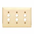 Switchplate Bright Solid Brass Triple Pushbutton Renovator S Supply 