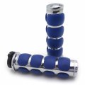 Smt-for Kawasaki Classic 1600 Vulcan Chrome Blue Plain 7 8 Rubber Handlebar Grips B00rw3rwvs