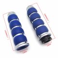 Smt-compatible With Kawasaki Classic 1600 Vulcan Chrome Blue Plain 7 8 Rubber Handlebar Grips B00rw3rwvs