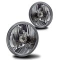 Premium Pair 7 Round Conversion Head Light W Bulb Clear Lens Type H4 12v 60 55w 
