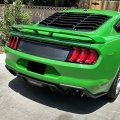Kuafu Rear Decklid Panel Trim Compatible With 2015-2023 Ford Mustang Gt Trunk Center Cover Carbon Fiber Style