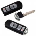 Hqrp 2-pack Remote Key Fob Shell Case Keyless Entry W 4 Buttons Compatible With Mazda 6 Mx-5 Miata 2009 2010 2011 2012 2013