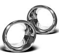 Zmautoparts Hummer H3 Bumper Driving Fog Light Lamp Trims Bezel Cover Ring Chrome Pair