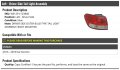Left Driver Side Tail Light Assembly Body Mounted Compatible With 2016-2018 Kia Sorento