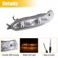 Uxcell Car Led No A2308200721 Left Side Rear View Mirror Turn Signal Amber Light Indicator For Mercedes-benz Clk320 Clk350