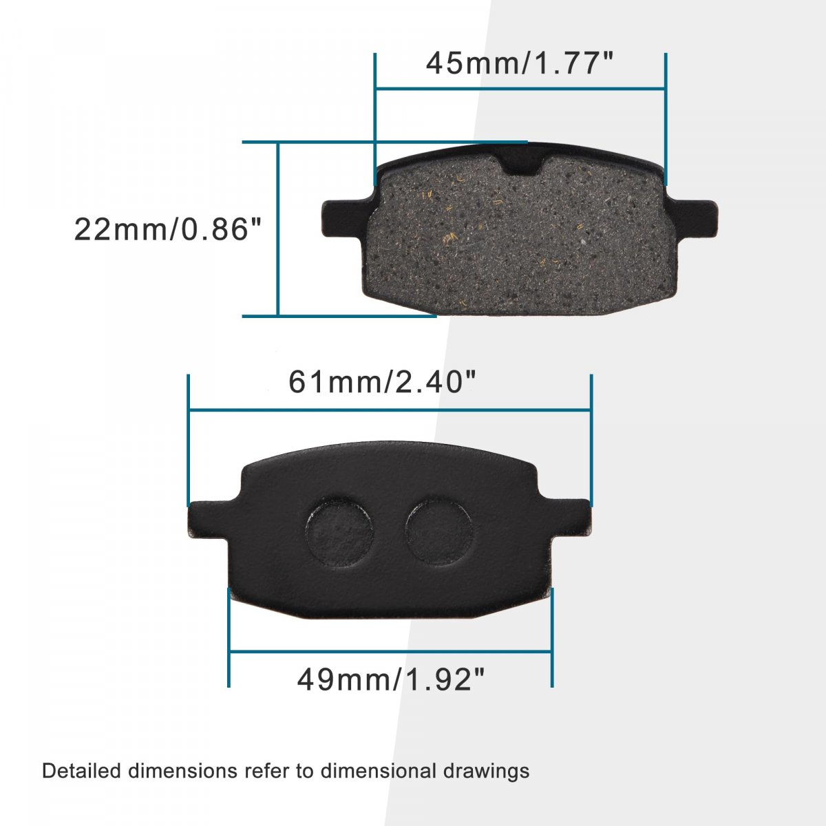 Front Disc Brake Pads Replacement For Gy6 49cc 50cc Moped Scooter C029-120