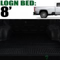 Tlaps 7422454018098 For 2020-2023 Chevy Silverado Gmc Sierra 2500 3500 Hd 8 Feet 98 2 Long Bed Black Rubber Diamond Plate Truck