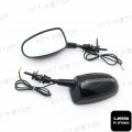 Httmt Mt245- Led Rear View Mirror Fit Compatible With Cbr 600 F1 F2 F3 900 929 954 Rr Black