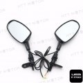 Led Rear View Mirrors Mt245-bk For Cbr 600 F1 F2 F3 900 929 954 Rr Black Convex Side Universal Fit Motorcycles