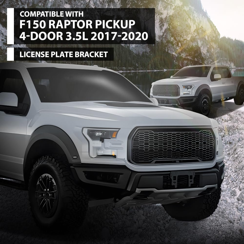 Front License Plate Bracket Holder For Ford Mustang 2018 2023 Gt Ecoboost Mach 1 Bullitt Jr3z17a385aa Fo1068169 Black