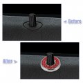 X Autohaux 4pcs Red Bling Inner Car Door Lock Stickers Pull Rod Bolt Covers Decoration Accessories For Mercedes Benz E C Class