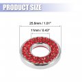 X Autohaux 4pcs Red Bling Inner Car Door Lock Stickers Pull Rod Bolt Covers Decoration Accessories For Mercedes Benz E C Class