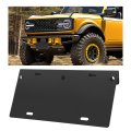 Front License Plate Bracket For 2021-2024 Ford Bronco Mounting Holder Modular Bumper Frame Relocation Mount Aluminum 