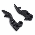 Httmt- Black Smooth Shorty Brake Clutch Levers Compatible With 96-03 H-d Xl 96-12 Softail 96-07 Touring P N Mt241-021st-bk
