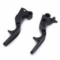 Httmt- Black Smooth Shorty Brake Clutch Levers Compatible With 96-03 H-d Xl 96-12 Softail 96-07 Touring P N Mt241-021st-bk