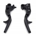 Httmt- Black Smooth Shorty Brake Clutch Levers Compatible With 96-03 H-d Xl 96-12 Softail 96-07 Touring P N Mt241-021st-bk