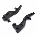Httmt- Black Smooth Shorty Brake Clutch Levers Compatible With 96-03 H-d Xl 96-12 Softail 96-07 Touring P N Mt241-021st-bk