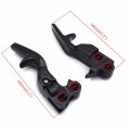 Httmt- Black Smooth Shorty Brake Clutch Levers For 96-03 H-d Xl 96-12 Softail 96-07 Touring P N Mt241-021st-bk