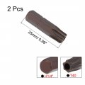 Uxcell Torx Bits 2pcs 1 4 Inch Hex Shank Magnetic Tt40 Screwdriver Bit Set 25mm Length S2 Screw Driver Kit Tools