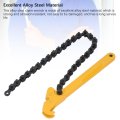 Adjustable Chain Pipe Wrench Heavy Duty Alloy Steel Oil Filter 12 Inch Handle 460mm Long Mechanic Tool For Automotive