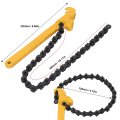 Adjustable Chain Pipe Wrench Heavy Duty Alloy Steel Oil Filter 12 Inch Handle 460mm Long Mechanic Tool For Automotive