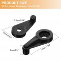 Uxcell 100set Glass Retainer Clips Kit 25mm Plastic Cabinet With Screws For Fixing 4mm Thick Doors Mirror Black