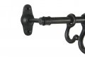 Creative Co-op Decorative Forged Metal 18 Hooks Wall Rod Black 